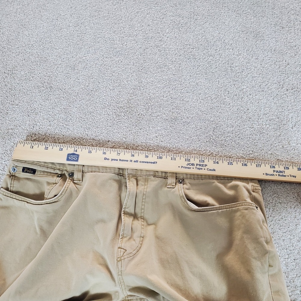 Polo Ralph Lauren Men's Jeans Size 33X30 Actually Measures 34X28 Tan - Picture 4 of 15